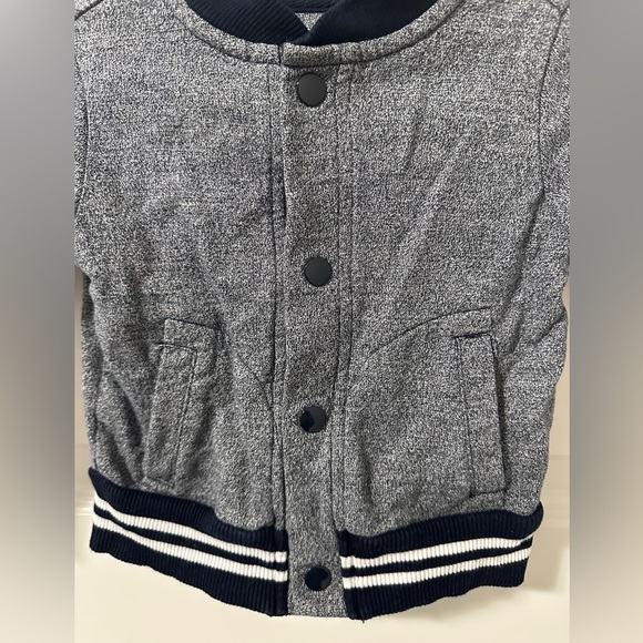 Joe Fresh Navy Blue Bomber Jacket Button Up Size 12-18 months Toddler Baby - Picture 3 of 7